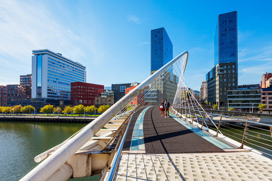 Nervion River embankment in Bilbao