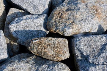 stone wall of stones