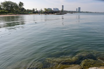 Obraz premium view of the beach in eilat resort in israel