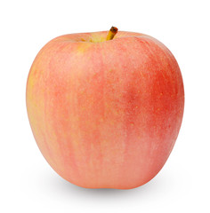 Red apple isolated on a white background. Realistic color and shape. Good texture. Clipping path.