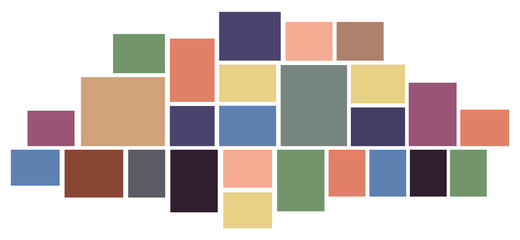 Vector Mood Board & Branding Presentation. Creative Theme Mood Board, Logo Template, Collage Frames with Universal Colour Palette. Picture Display & Montage.