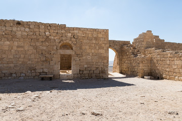 A passage  in the ruins of a city wall of the Nabataean city of Avdat, located on the incense road in the Judean desert in Israel. It is included in the UNESCO World Heritage List.