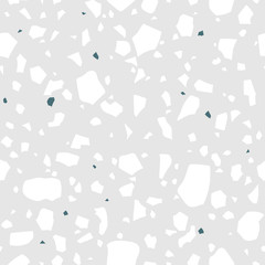 Terrazzo flooring vector seamless pattern. The texture of the classic Italian type of floor in the Venetian style. black white monochrome