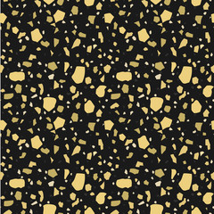 yellow terrazzo flooring vector seamless pattern. Venetian-style classic Italian-style flooring texture