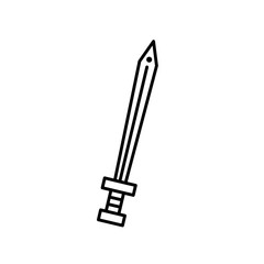 knight sword fairytale fantastic isolated icon vector illustration design