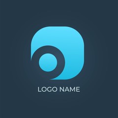 Letter "O" with square shape isolated. Alphabet vector image