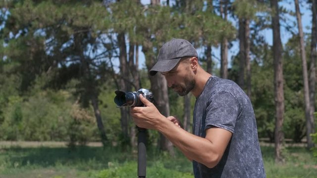 Videographer in nature.