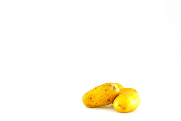 potato on white background