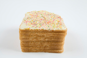 white birthday bread