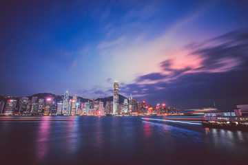 Obraz premium Krajobraz Hong Kong Victoria Harbour