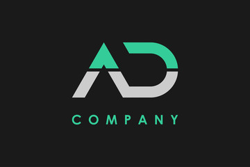 Logo Letter A and D Linked Vector Illustration