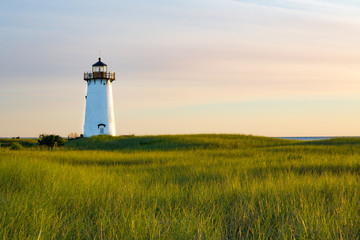 Still functioning, the Edgartown lighthouse in morning light