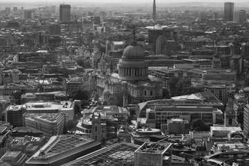 aerial view of the city london