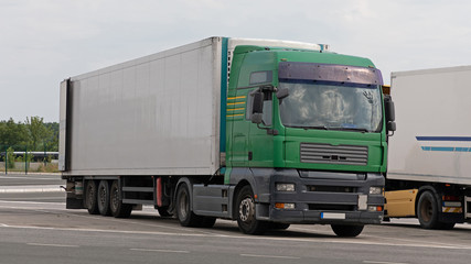 Green Semi Truck