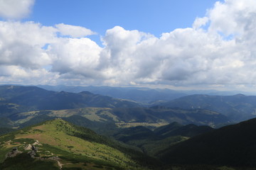 Fototapeta premium landscape with mountains and clouds