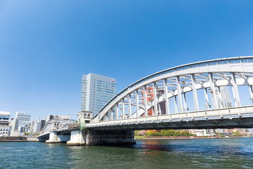 Obraz premium kachidoki Bridge, Sumida river, Tokyo