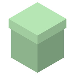 Packing cardboard box. Vector illustration of a big gift box.  Gift box, packing.