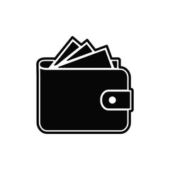 wallet icon in trendy flat design