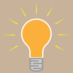 Vector of a light bulb. Logo for energy saving. Incandescent lamp.