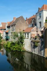Fototapeta na wymiar Mediavel houses in Bruge (Brugge), Belgium
