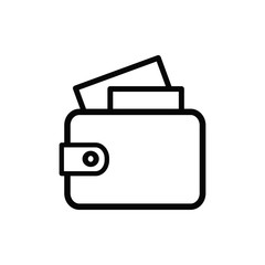 wallet icon in trendy flat design