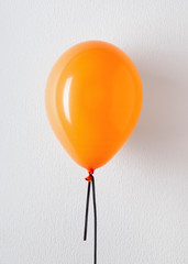 Halloween party orange balloon with copy space for drawing