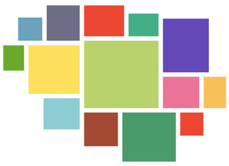 Vector Mood Board & Branding Presentation. Creative Theme Mood Board, Logo Template, Collage Frames with Universal Colour Palette. Picture Display & Montage.