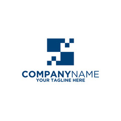 Obraz premium letter S Pixels Logo