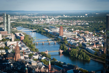 view of frankfurt from main tower
