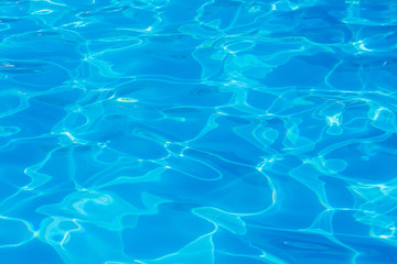 Fototapeta na wymiar Clear transparent light blue water in the pool. Texture, water background in the pool_