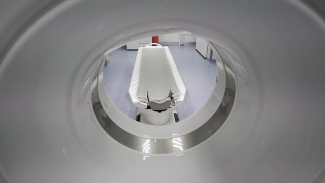 CT scan in a modern hospital - human scanner 4k
