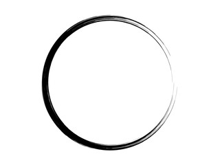 Grunge circle made of black paint.Grunge oval shape made for marking.Grunge ink frame made with art brush.