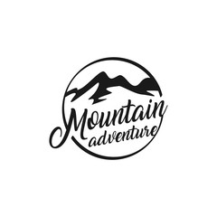 Outdoor mountain nature logo - adventure wildlife 