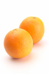 Fresh orange on white background,isolated