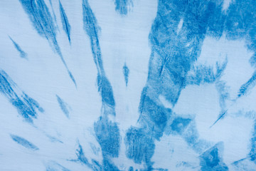 Abstract White and blue Mess up on the fabric for texture background