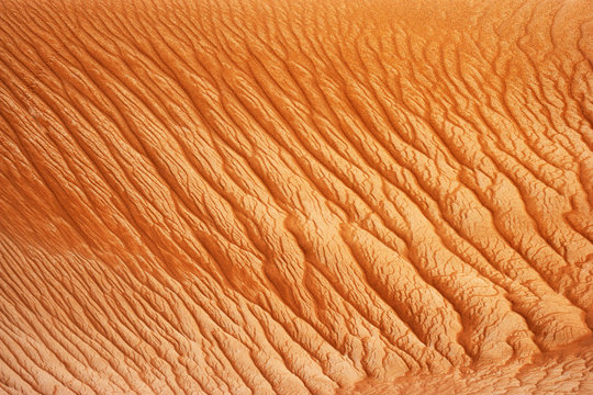 Oman, Rippled sand on a dune, full frame