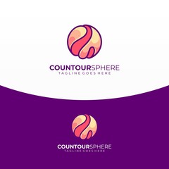 Fototapeta premium Abstract sphere Dimensional Flat Colorful Modern Icon Vector Template