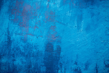 Beautiful blue painted grunge wall texture, different blue tones, blue backgraund. - Powered by Adobe