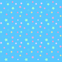 Abstract blue and rainbow star seamless pattern background.Modern swatch paint for birthday card  invitation, sale wallpaper, holiday wrapping paper, fabric, bag print, t shirt, workshop advertising