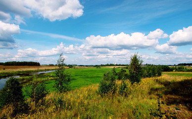 Obraz premium Flood meadows in the Russian outback