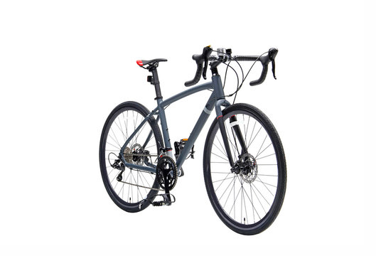 Isolated Mountain Road Bike / Gravel In Perspective View
