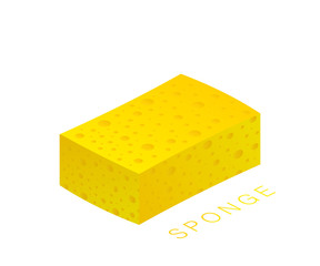 Scouring pads spong for housework cleaning and scouring pad domestic spong work tools. Vector stock illustration.