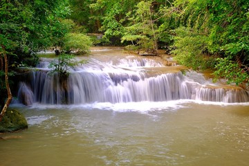 Erawan Waterfall at Kanchanaburi Thailand. Beutiful waterfall.