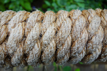 close up of coiled rope