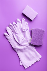 cleaning products household  sponge glove