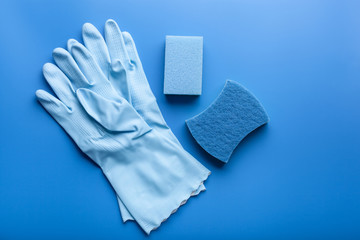 cleaning products household  sponge glove