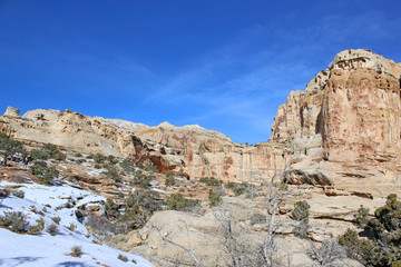 Fototapeta premium Capitol Reef National Park, Utah, in winter