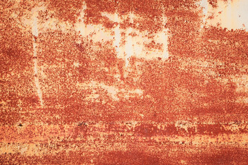 Rusty iron sheet with old paint background texture