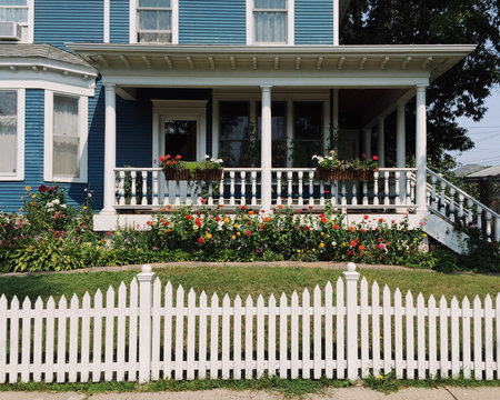 Close up view of a house