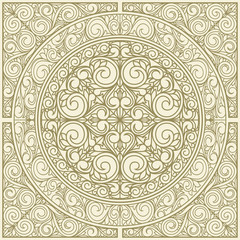 Ornate art deco vintage design card